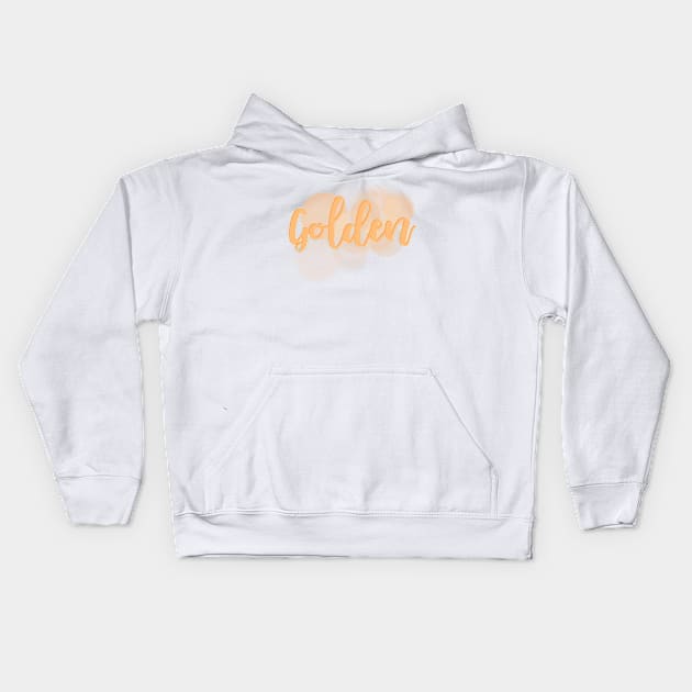 Golden Cover Art Kids Hoodie by aextheticxtrash